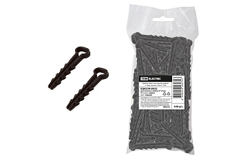 SQ0539-0032 Дюбель-хомут для плоского кабеля 5-10мм черный (100шт) TDM