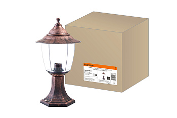 SQ0330-0533 Светильник Прага Эл-11-72М 60 Вт Е27 напольный медь, прозрачный плафон TDM
