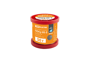 Припой ПОСу 95-5, проволока, ГОСТ 21931-76, O1 мм, 50 г, катушка, серия "Алмаз" TDM