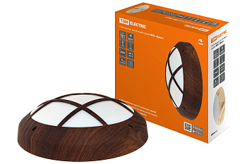 SQ0328-0316 Светильник ФБУ 05-2х20-014 "Бриз 2" венге с решеткой IP64 TDM