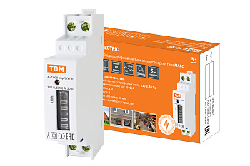 SQ1105-0020 Счетчик без поверки МАРС-б/п-1,0-11-Р1-5(40)-М (1ф, 1тар, din-рейка, 1мод, мех.ОУ) TDM