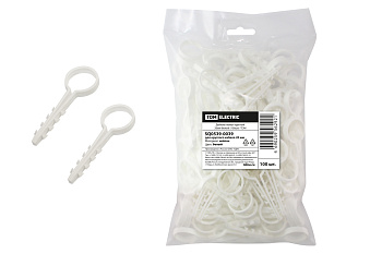 SQ0539-0039 Дюбель-хомут круглый 20мм белый (100шт) TDM