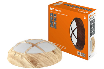 SQ0328-0315 Светильник ФБУ 05-2х20-014 "Бриз 2" сосна с решеткой IP64 TDM