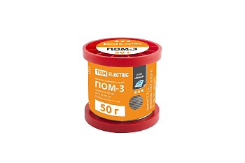Припой ПОМ-3, проволока, ГОСТ 21931-76, O1 мм, 50 г, катушка, серия "Алмаз" TDM