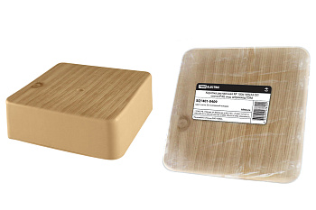 SQ1401-0409 Коробка распаячная КР 100х100х44 ОП сосна IP40, инд. штрихкод TDM