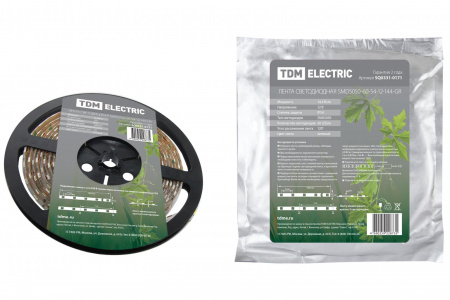 SQ0331-0171 Лента светодиодная SMD5050-60-54-12-144-GR 60LED/м, IP54, 12В, 14,4Вт, зеленый, (У) TDM - купить выгодно в Электромеханике