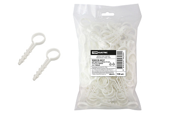 SQ0539-0037 Дюбель-хомут круглый 16мм белый (100шт) TDM