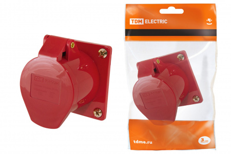 SQ0604-0013 Розетка 415 скрытая 3Р+РЕ+N 16А 380В IP44 TDM - купить выгодно в Электромеханике