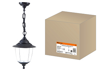 SQ0330-0528 Светильник Прага Эл-11-70 60 Вт Е27 подвесной черный, прозрачный плафон TDM