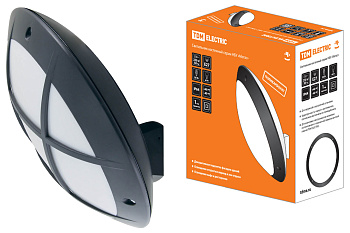 SQ0328-0308 Светильник НБУ 05-60-008 "Мегас 2" черный с решеткой IP64 TDM