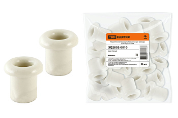 SQ2802-0010 Керамический проходной изолятор для провода белый (25шт) TDM
