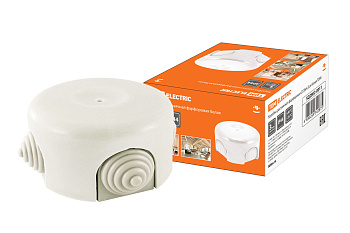 SQ2802-0011 Коробка распаячная фарфоровая D7,8х4,5см белая TDM