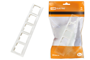 SQ1814-0033 Рамка 5 постовая горизонтальная белая "Таймыр" TDM