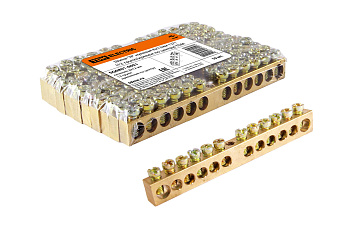 SQ0801-0051 Шина "N" нулевая 8х12мм 12/1 (12 групп/крепеж по центру) TDM