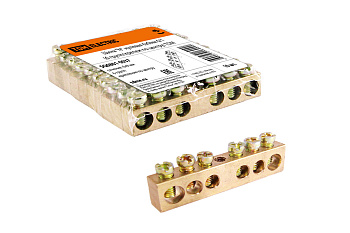 SQ0801-0037 Шина "N" нулевая 6х9мм  6/1 (6 групп/крепеж по центру) TDM