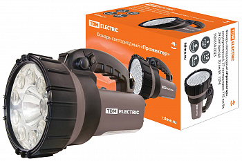 Фонарь светодиодный "Прожектор", аккум., 37 светодиодов 115 лм/Вт, 24 светодиода 30 лм/Вт TDM