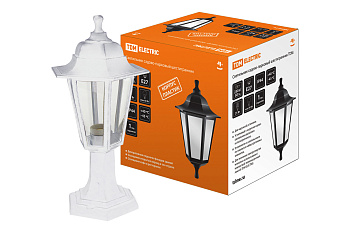 SQ0330-0732 Светильник садово-парковый НТУ 06-60-001 шестигранник, стойка, пластик, белый TDM