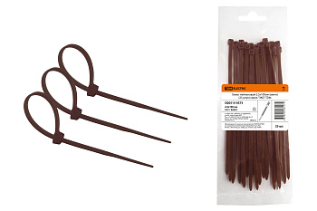 SQ0515-0375 Хомут нейлоновый 2.5х100мм (венге) (25 штук) серия "ЭКО" TDM