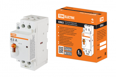 SQ0213-0104 Контактор модульный с ручным управлением КМ63/2-63 2НО 230В АС TDM - купить выгодно в Электромеханике