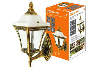 SQ0330-0327 Светильник садово-парковый "Глазурь" 60 Вт, вверх, прозрачное/бронза, Е27, TDM