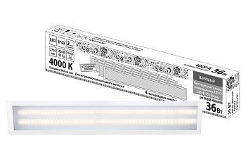 SQ0329-0281 Светодиодная панель универсальная ЛП 03 180х1195 Призма 19 мм 36 Вт 2750 Лм, 4000 К, белая, Народная