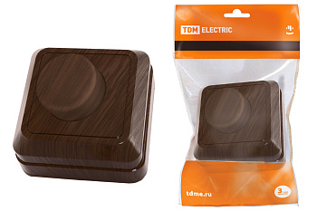 SQ1801-0309 Светорегулятор поворотный RL 600Вт IP20 бук "Ладога" TDM