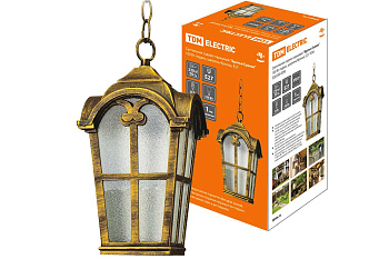 SQ0330-0095 Светильник садово-парковый "Братья Гримм" 100 Вт, подвес, шагрень/бронза, Е27, TDM