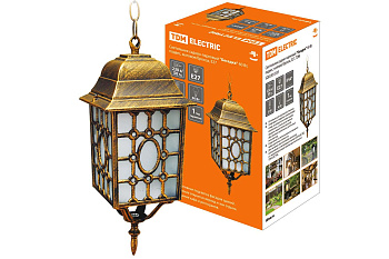 SQ0330-0335 Светильник садово-парковый "Беседка" 60 Вт, подвес, матовое/бронза, Е27, TDM