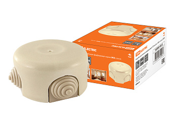 SQ2802-0012 Коробка распаячная фарфоровая D7,8х4,5см «ЭКО» сосна TDM