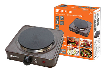 SQ2504-0013 SQ2504-0013 Электроплитка одноконф. ЭПД1 230 В, 1 кВт, диск, коричневая, TDM