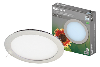 SQ0329-0016 Светильник ультратонкий встраиваемый светодиодный "Даунлайт" СВО (хром) 18 Вт 4000К TDM