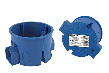 SQ1402-0933 Установочная коробка СП D68х45мм, без саморезов, стыковочные узлы, IP20,  инд. штрихкод, TDM