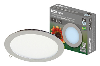 SQ0329-0102 Светильник ультратонкий встраиваемый светодиодный "Даунлайт" СВО (хром) 6 Вт 4000К TDM