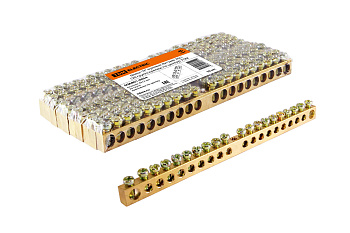 SQ0801-0054 Шина "N" нулевая 8х12мм 20/1 (20 групп/крепеж по центру) TDM