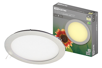 SQ0329-0015 Светильник ультратонкий встраиваемый светодиодный "Даунлайт" СВО (хром) 18 Вт 3000К TDM