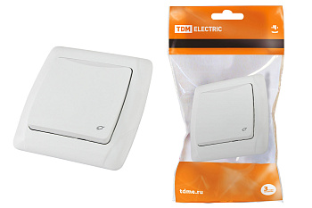 Розетка с крышкой 2П+З 16А 250В белая "Онега" TDM