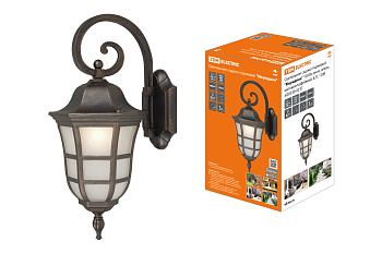 SQ0330-0237 Светильник садово-парковый "Меридиан" 100 Вт, вниз, алюм., матовое/кофейный, Е27, TDM