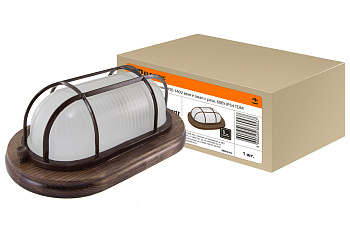 SQ0303-0437 Светильник НПБ1402 венге овал с реш. 60Вт IP54 TDM