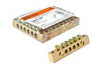 SQ0801-0067 Шина "N" нулевая 8x12мм  6/2 (6 групп/крепеж по краям) TDM