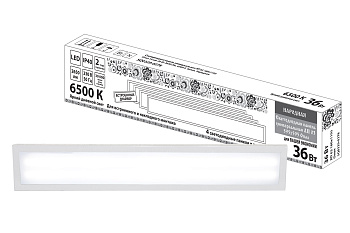 SQ0329-0278 Светодиодная панель универсальная ЛП 03 180х1195 Опал 19 мм 36 Вт 2650 Лм, 6500 К, белая, Народная