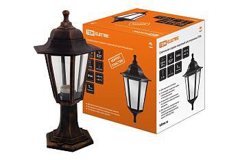 SQ0330-0722 Светильник садово-парковый НТУ 06-60-001 шестигранник, стойка, пластик, медь TDM