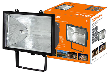 SQ0301-0006 Прожектор ИО1000 галогенный черный IP54 TDM