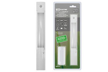 SQ0329-3602 Светильник LED280х37 линейный, 1,3 Вт, акк.Li-Pol 900 mAh, датчик движ. и освещ, USB, TDM