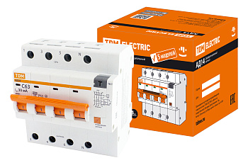 SQ0204-0145 Диф.автомат АД14 4Р 63А 30мА TDM