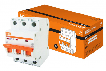 SQ0206-0044 Авт. выкл.ВА47-29 3Р 25А 4,5кА х-ка В TDM - купить выгодно в Электромеханике