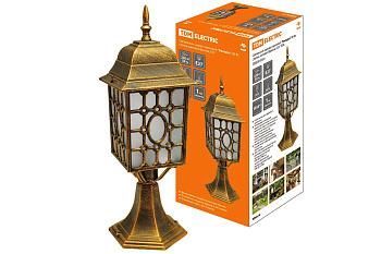 SQ0330-0334 Светильник садово-парковый "Беседка" 60 Вт, стойка, матовое/бронза, Е27, TDM