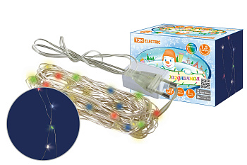 SQ0361-0061 Гирлянда светодиодная "Роса105 конский хвост" 7x15LED, 1,5 м, многоцвет., 250В , TDM