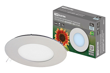 SQ0329-0107 Светильник ультратонкий встраиваемый светодиодный "Даунлайт" СВО (белый) 3 Вт 4000К TDM