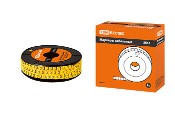 SQ0511-0018 Маркер МК1 - 2,5мм символ "3" 1000шт/ролл TDM
