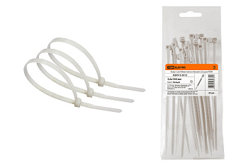 Хомут 3,6х180мм нейлон (белый) (25 штук) TDM
